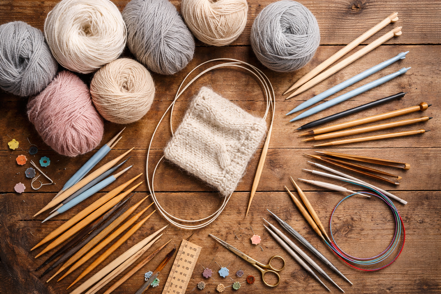 Jehlice, háčky a doplňky