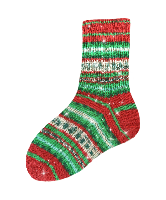 Flotte Socke 4f. Christmas Metallic