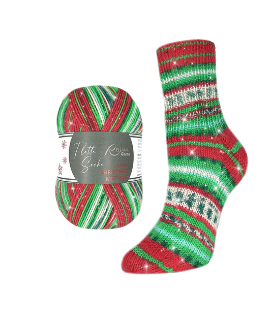 Flotte Socke 4f. Christmas Metallic